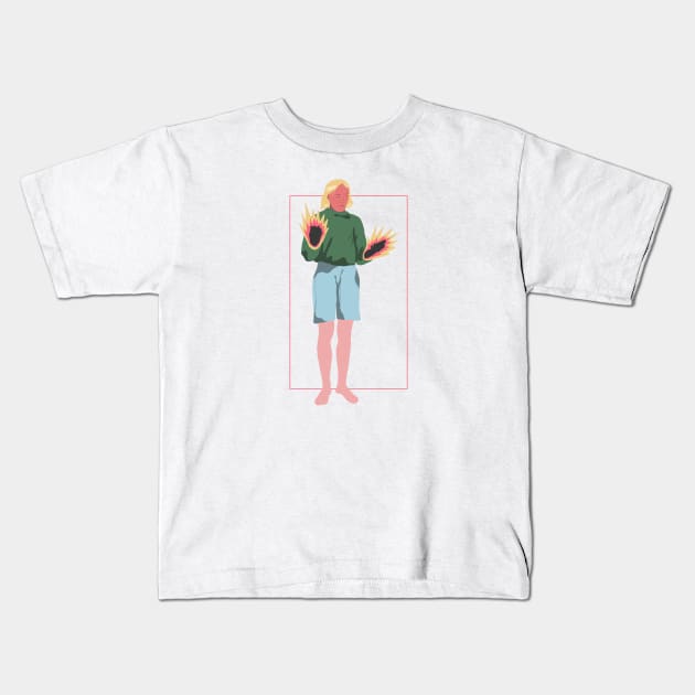 Fire Hands Kids T-Shirt by okaycozy